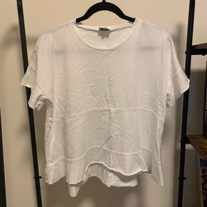 BIMBA Y LOLA white tee shirt patchwork ruffle boxy